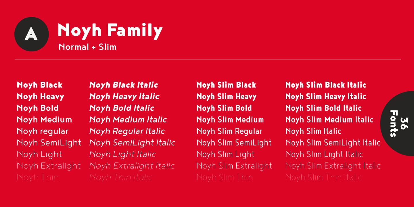 Noyh R Extra Light Italic Font preview